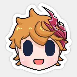 Genshin impact Childe Tartaglia chibi head Sticker